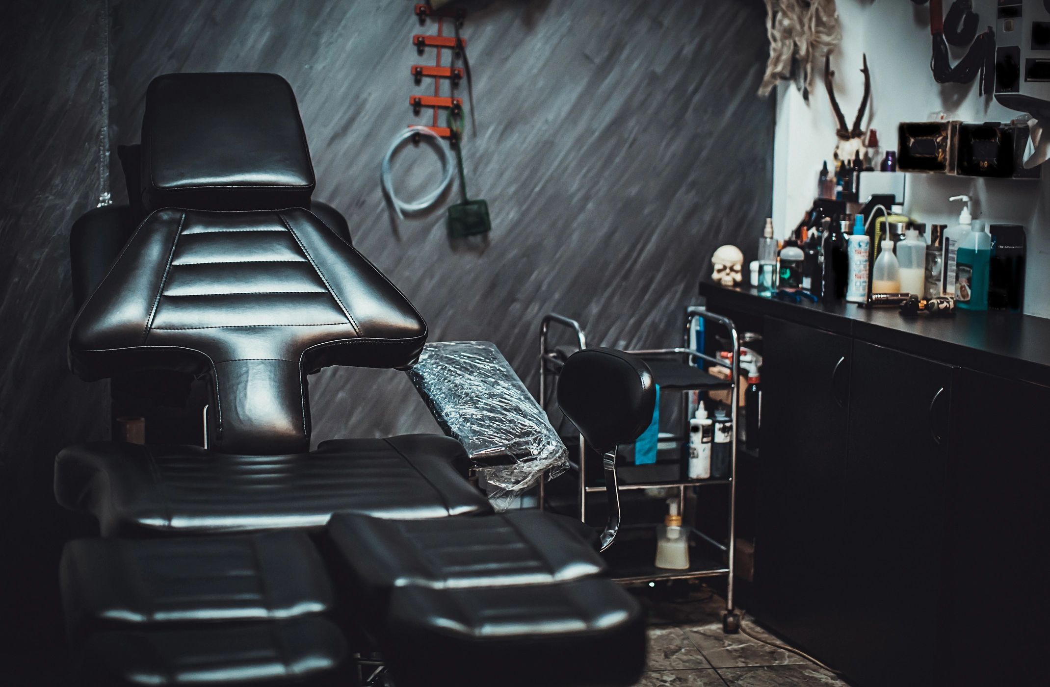 tattoo studio dark modern