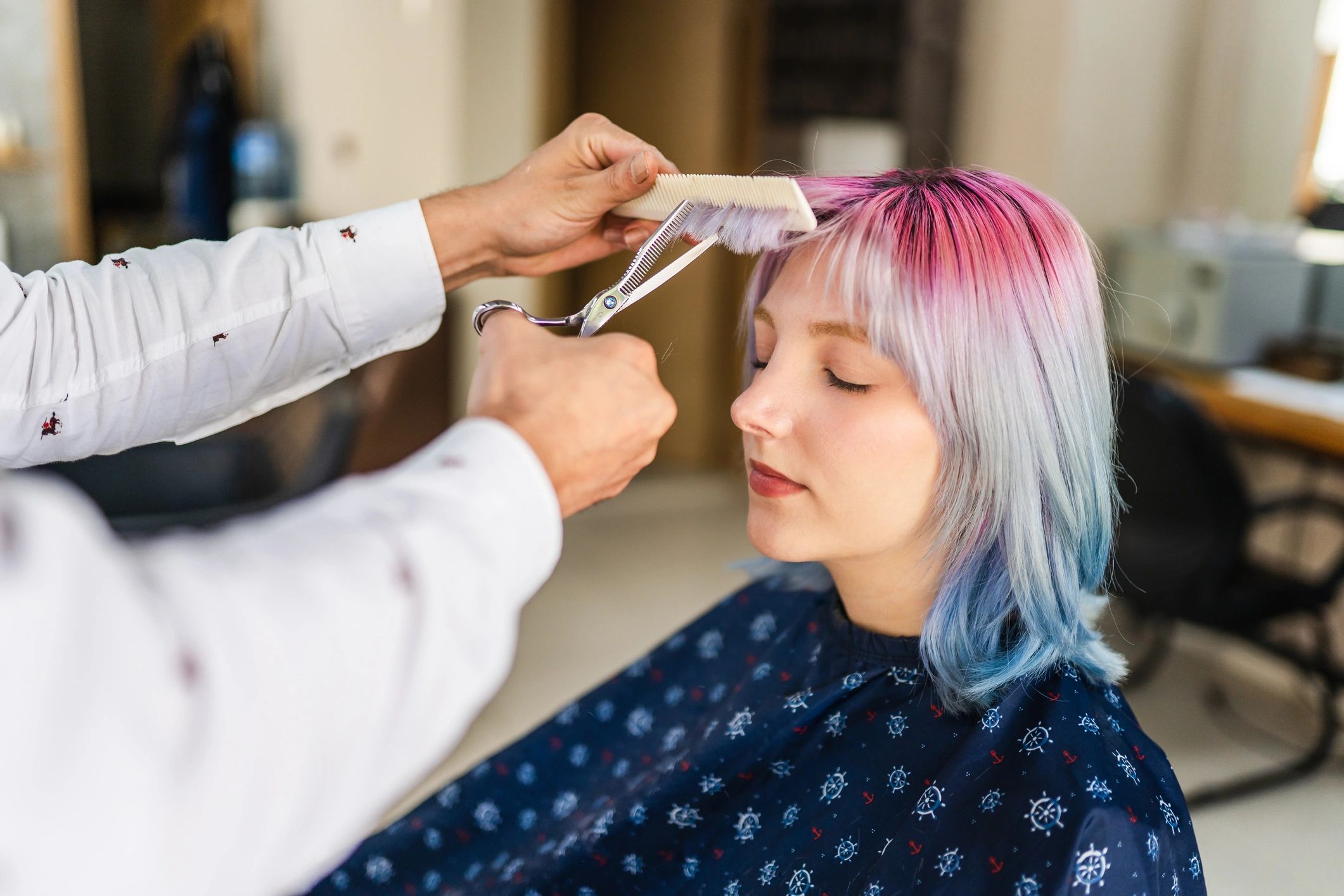 hair coloring edgy salon