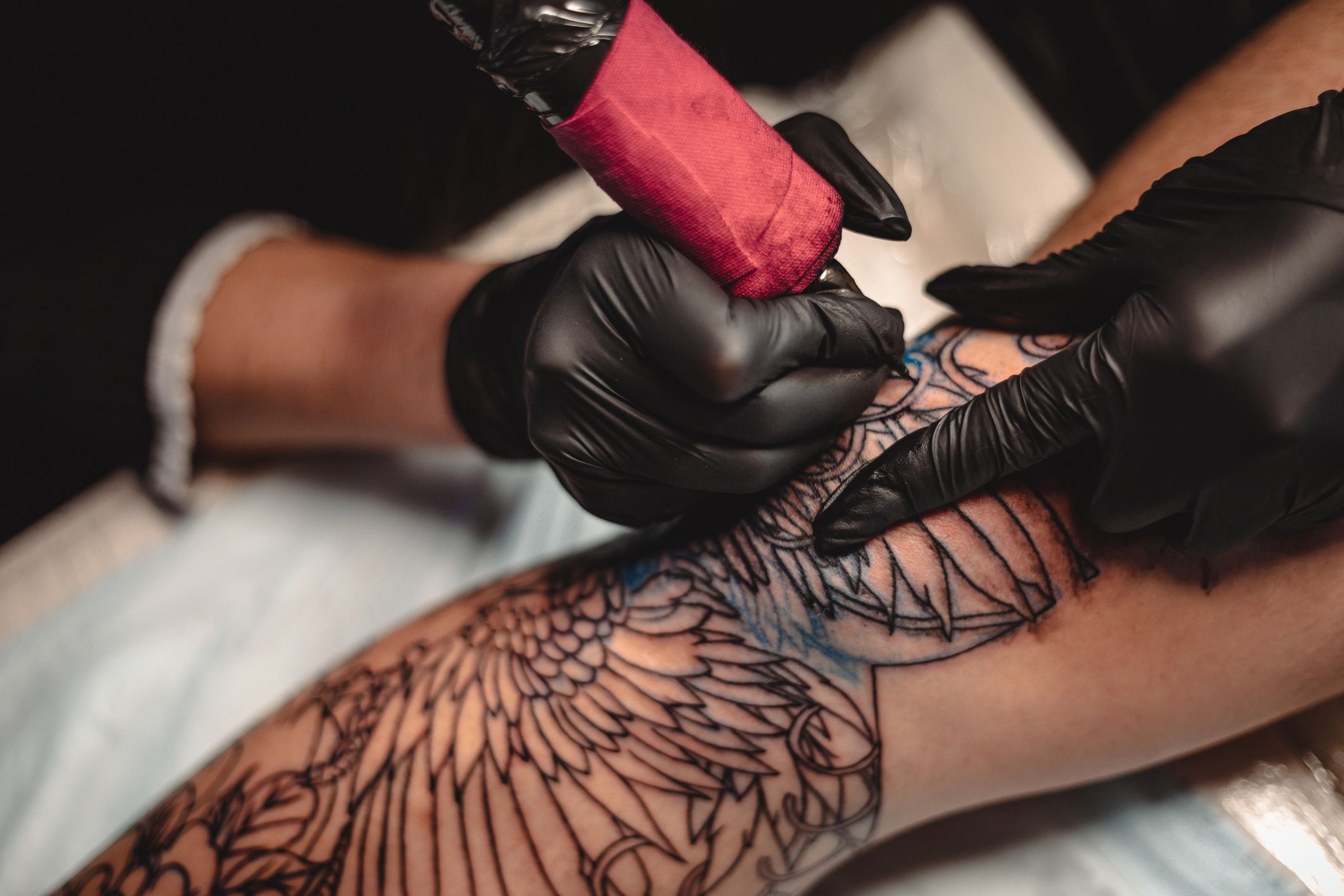 tattoo studio dark modern