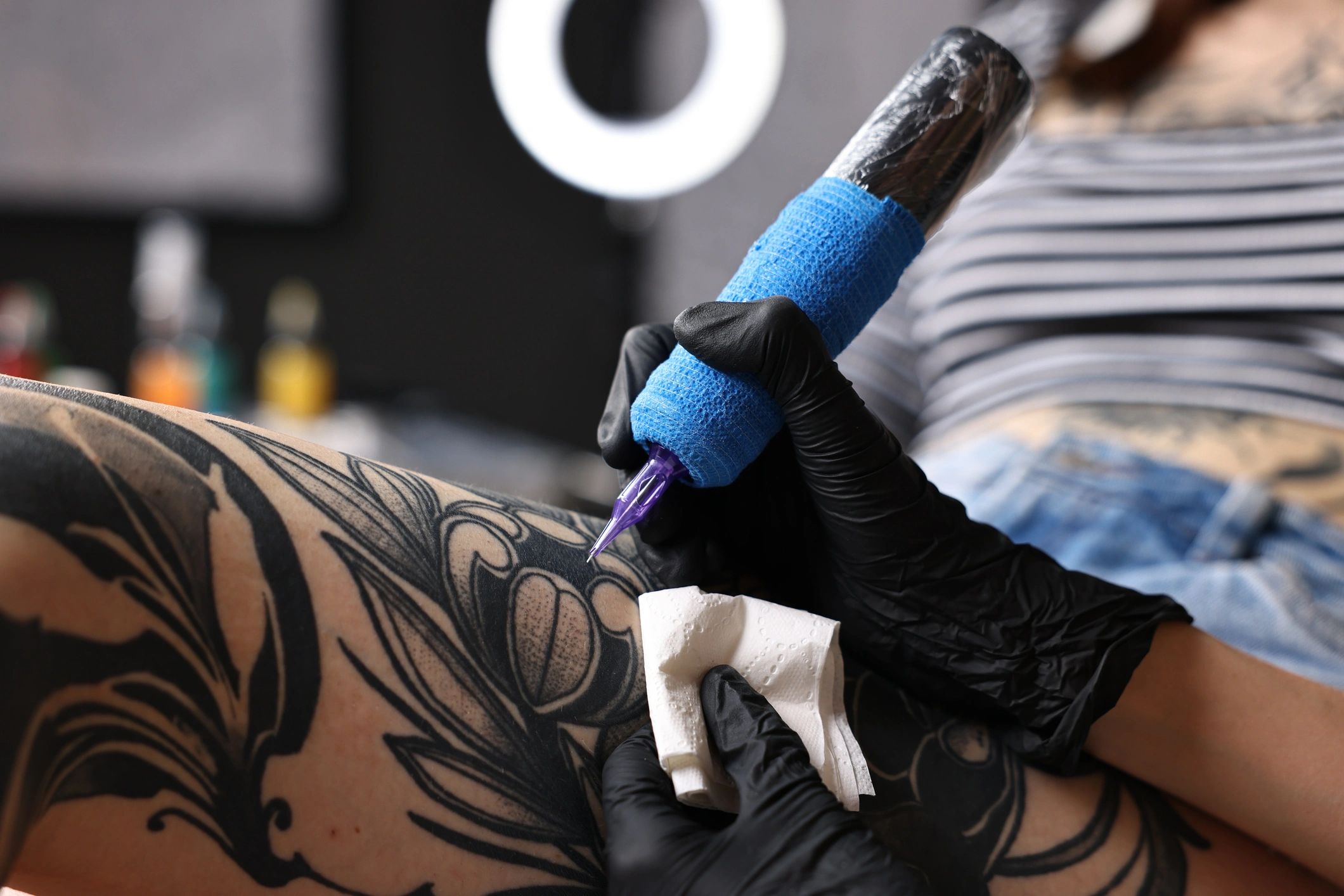tattoo studio dark modern